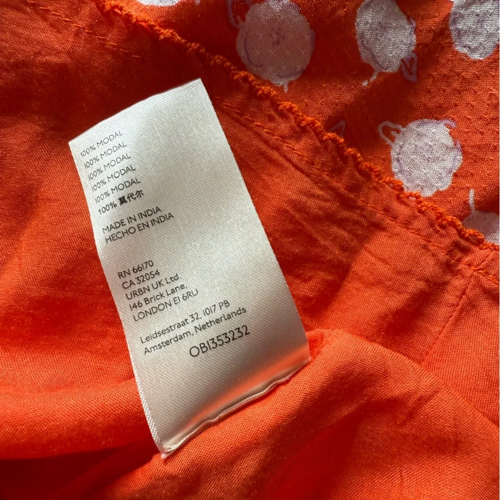 Anthropologie Vibrant Red Floral Midi Skirt - Picture 9 of 10